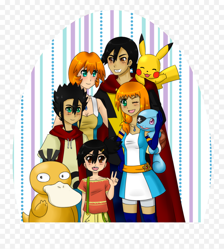 Pokeshipping Family Ash And Misty With - Pokeshipping Misty And Ash Emoji,Ghost Family Emoji