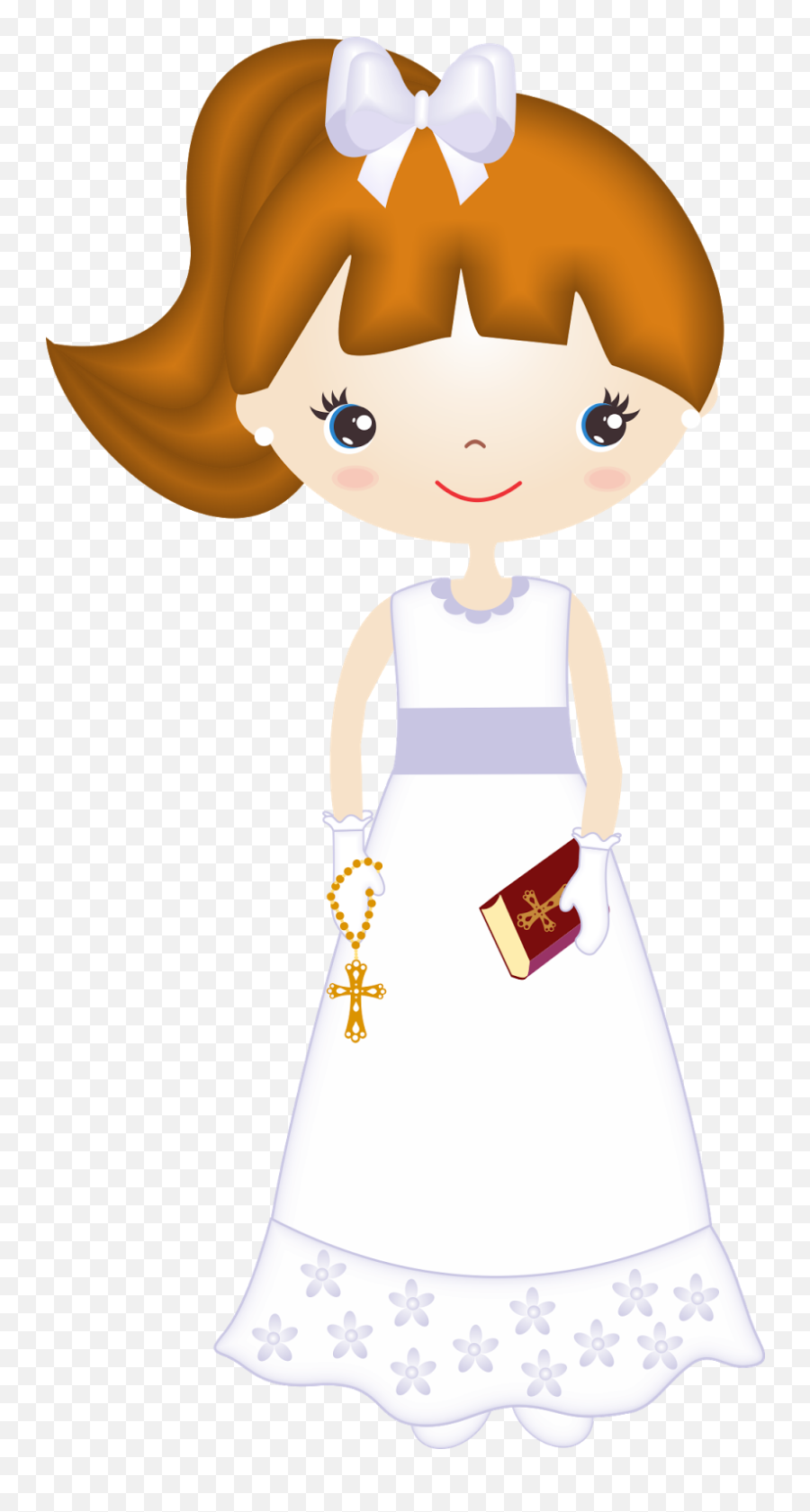 Girls First Communion Clip Art Oh My First Communion - 1rst Communion Girl Clipart Emoji,Dress Lady Emoticon