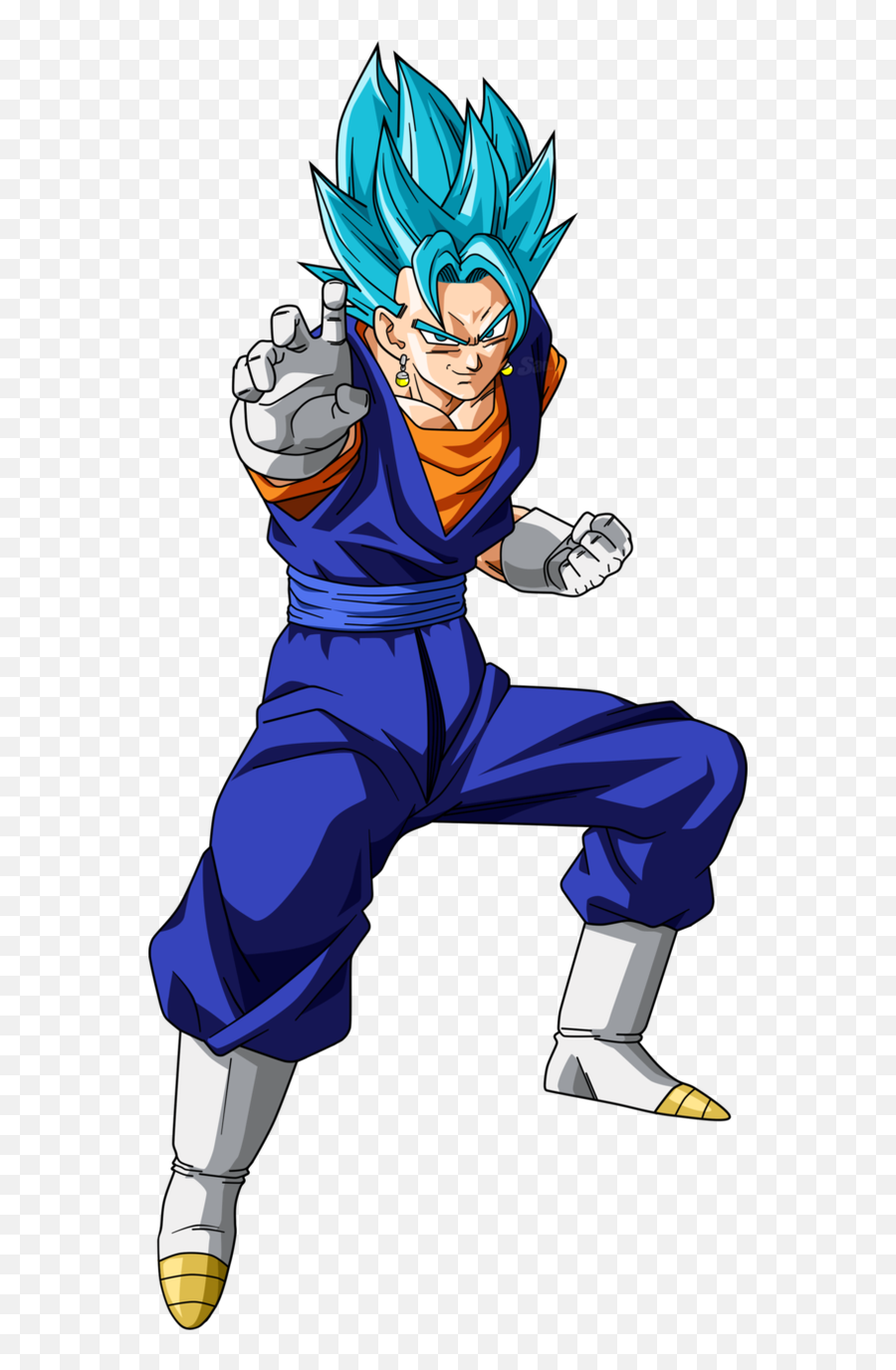 If Goku And Vegeta Had Fused During The Saiyan Saga In The - Vegetto Ssj Blue Png Emoji,[outburst Of Emotions] Vegeta & Bulma