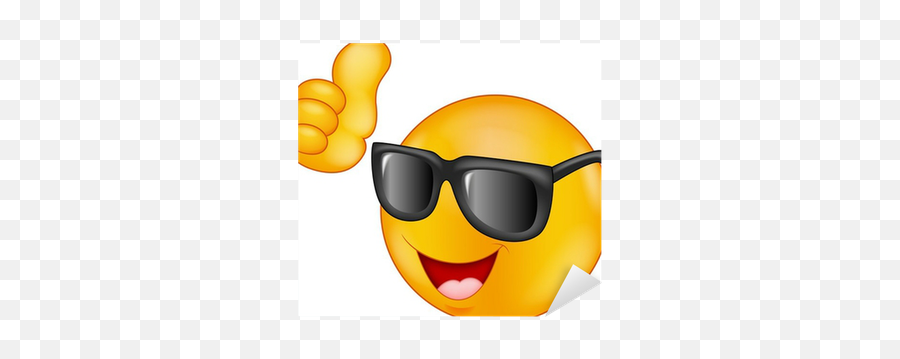 Smiling Emoticon Wearing Sunglasses Giving Thumb Up Sticker U2022 Pixers U2022 We Live To Change - Respect Attitude Emoji,Sunglasses Emoticon