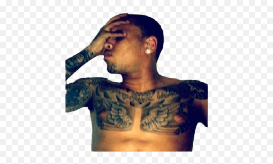 Chris Brown - Brown Skin People With Color Tattoo Emoji,Snap Emoticon Mechendo