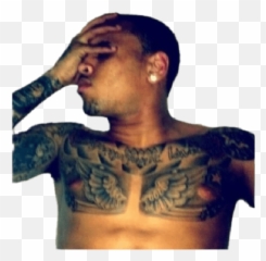 Chris Brown - Brown Skin People With Color Tattoo Emoji,Snap Emoticon Mechendo