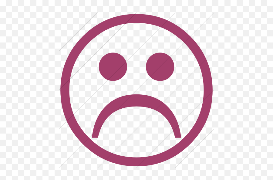 Simple Pink Classica Sad Face Icon Emoji,Pink Sad Emoticon