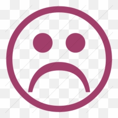 Simple Pink Classica Sad Face Icon Emoji,Pink Sad Emoticon