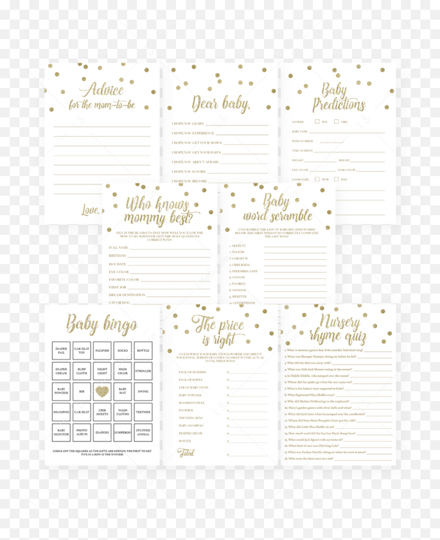 8 Popular Baby Shower Games Pack Gold Wishes For Baby Emoji,Baby Shower Phrases Emoji Pictionary