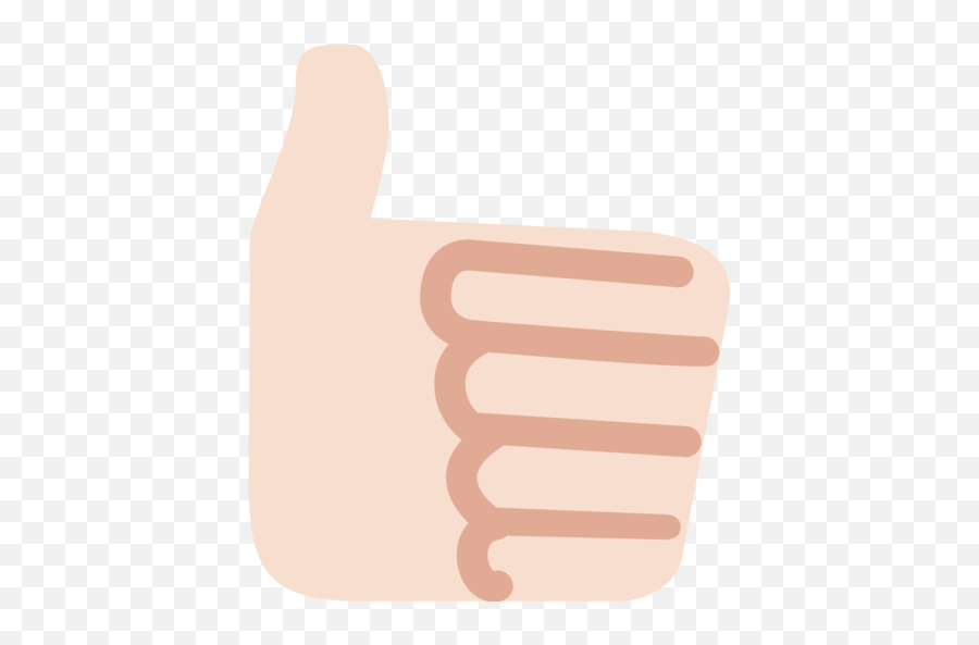 Thumbs Up Light Skin Tone Emoji - Horizontal,Thubs Up Emoji