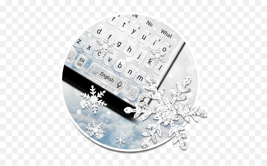 Glitter Snowflake Gravity Keyboard Theme U2014 Lietotnes - Decorative Emoji,Snowflakes Emoji