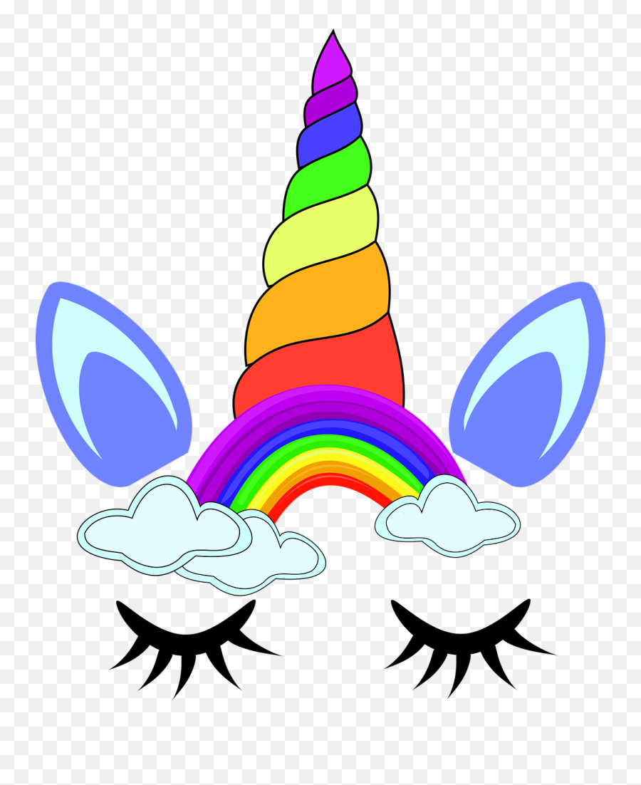 Unicorn Unicorn Face Rainbow Cute Pretty Colorful - Cara De Unicorn Rainbow Emoji,Unicornio Emoji
