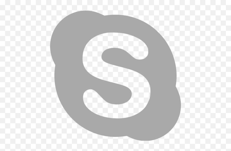 Dark Gray Skype Icon - Black Transparent Skype Logo Emoji,Skype Skull Emoticon