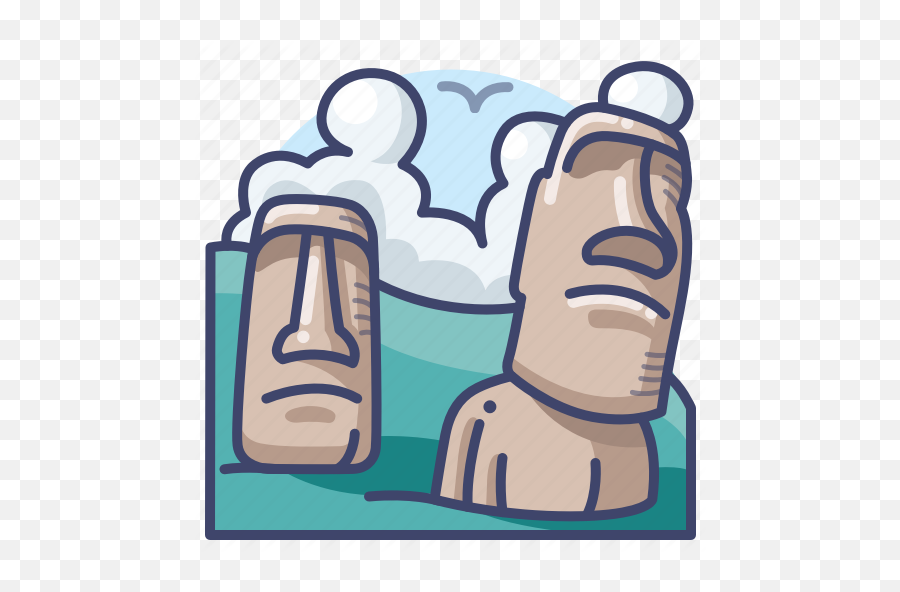 Chile Easter Island Moai Icon - Download On Iconfinder Easter Island Statue Drawings Emoji,Moai Head Emoji