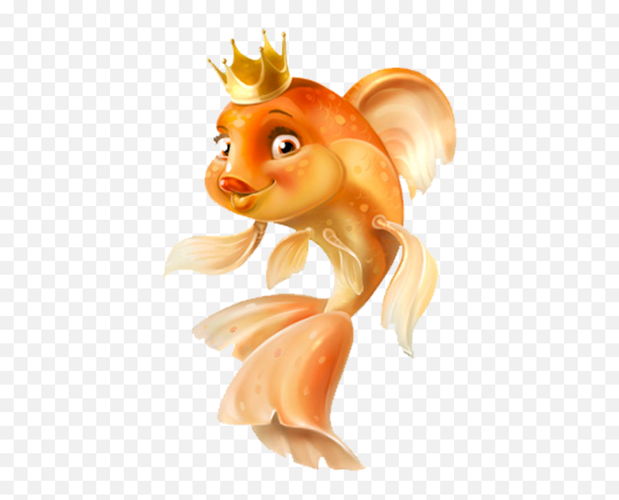 Download Clipart Cartoon Fish Little - Cartoon Golden Fish Emoji,Gold Fish Emoji