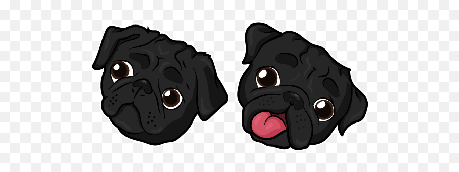 Black Pug Dog - Ugly Emoji,Emotion Pets Playfuls