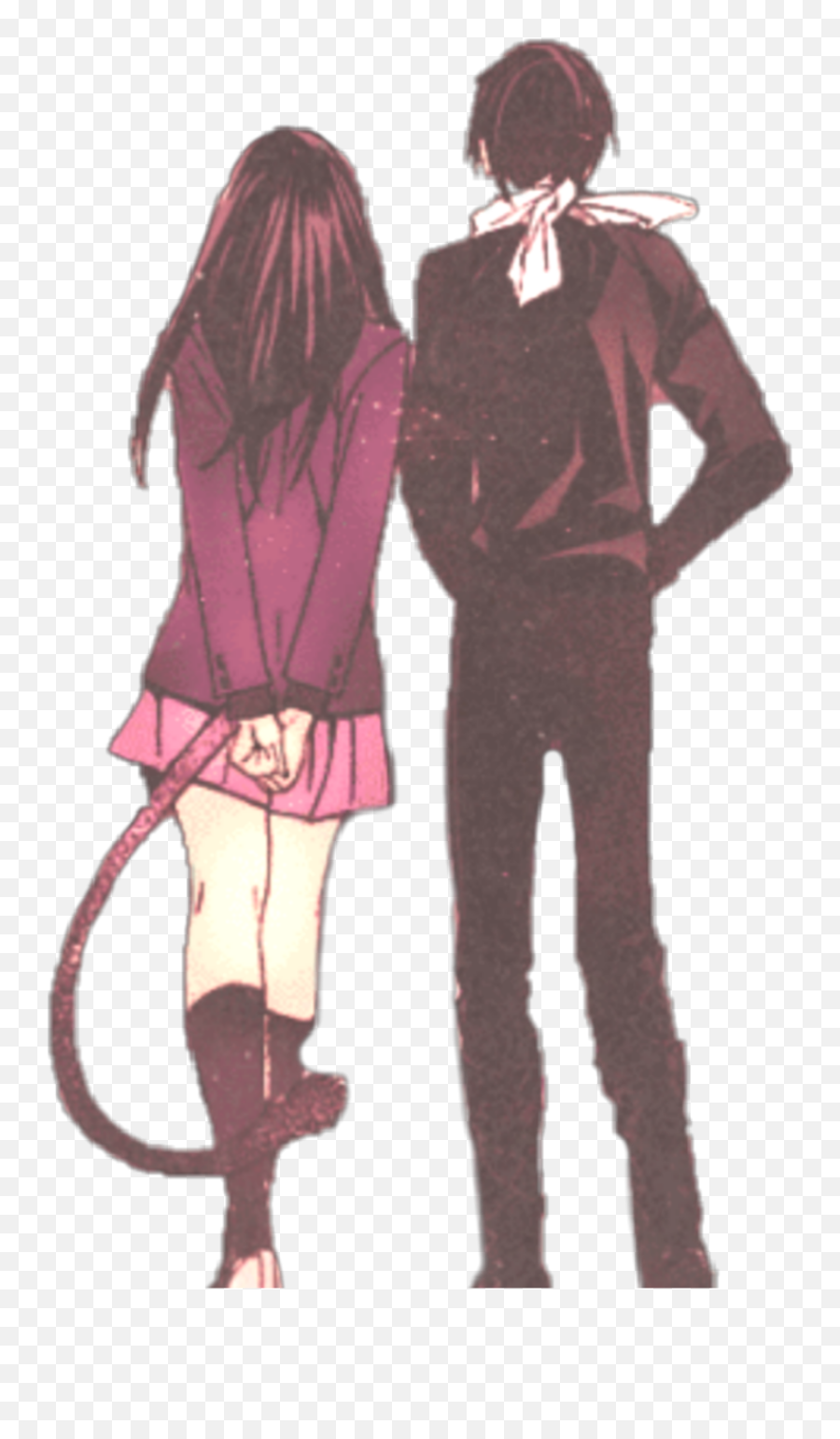 Anime Love Couple Boy Girl Sticker - Girly Emoji,Idk Emoji Boy