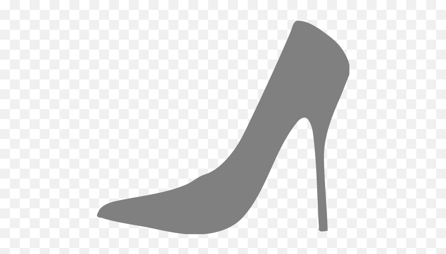 Gray Shoe Icon - Free Gray Clothes Icons Transparent Background High Heel Png Emoji,High Heel Emoticon