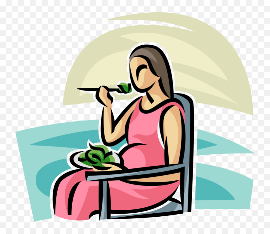 Eating Vector Mother - Pregnant Woman Eating Clipart Emoji,Pregnant Girl Emoji