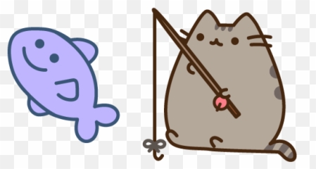 Pusheen Fishing - Pusheen Fishing Emoji,Emoticons Breading