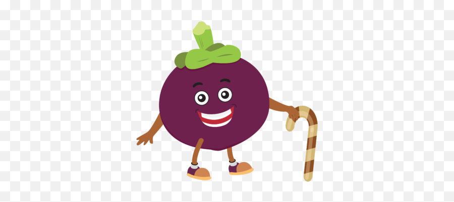 Kawaii Fruits Mangosteen Cute Design - Happy Emoji,Emojis Kawaiis