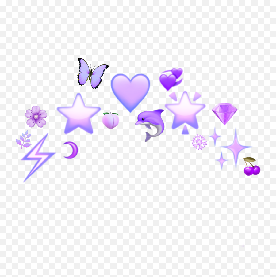Purple Emojis Crown Sticker By Juju - Emoji De Estrela Do Iphone,Purple Emojis Transparent