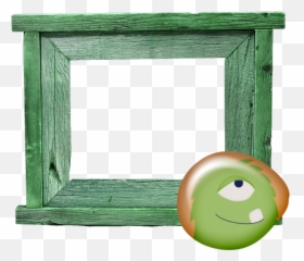 Mq Green Monster Frame Frames Sticker - Moldura De Madeira Png Emoji,Borders Emoticon.