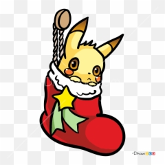 How To Draw Pikachu Christmas Cartoons - Christmas Cartoon Drawings Emoji,Pikachu Emotions