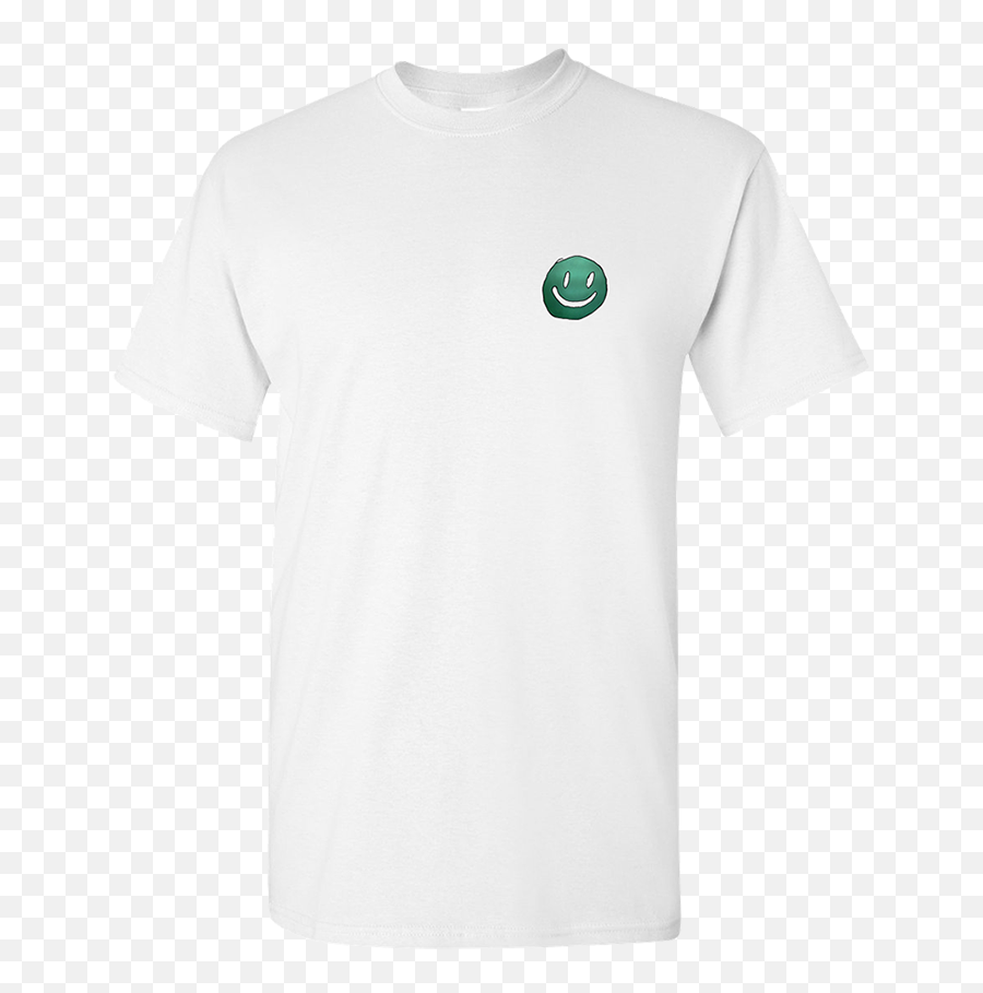 Smiley Face White T - Shirt Digital Album U2013 Macu0027s Record Label Chance The Rapper Merch T Shirt Emoji,Emoticon Dans Une Descrition