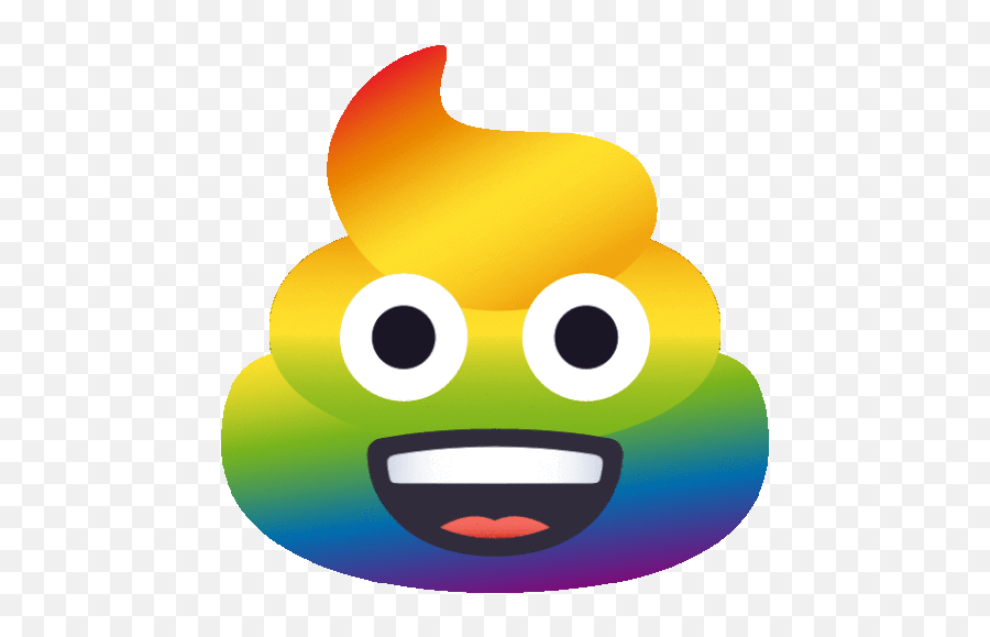 Rainbow Poop Pile Of Poo Gif - Rainbowpoop Pileofpoo Joypixels Discover U0026 Share Gifs Happy Emoji,Facebook Rainbow Emoticon