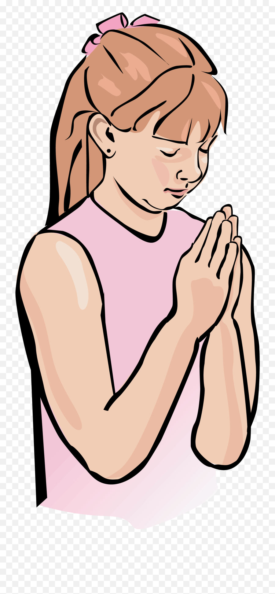 Child Prayer Clipart Free Clipart Images 2 - Clipartix Girl Praying Clipart Emoji,Praying Emoji