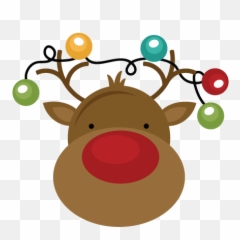 Cute Christmas Clipart - Reindeer Cute Christmas Clipart Emoji,Light Bulb Emoji Emojibase