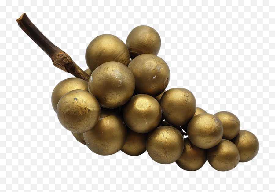 Italian Gold Alabaster Grape Bunch Gold - Solid Emoji,Grape Emoji Stickers