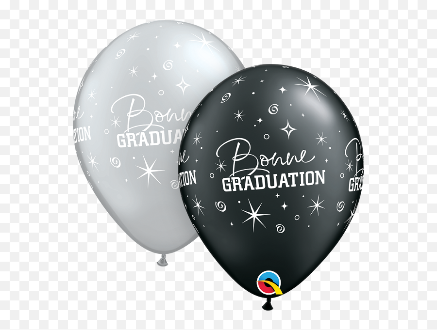 11 Bonne Graduation Éclats Latex Balloons 50 Count - 18th Birthday Balloons Transparent Emoji,