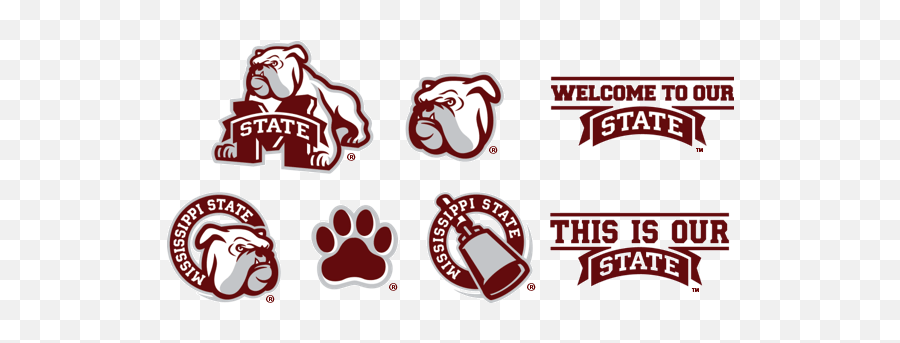 Visual Identity Standards Mississippi State University - Mississippi State Logo Svg Emoji,University Of Alabama Thumbs Up Emoticons
