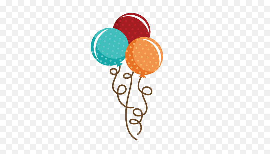 Download Hd Polka Dot Balloon Bouquet Svg File Balloon Svg - Birthday Balloon Clipart Cute Emoji,Birthday Balloon Emoji