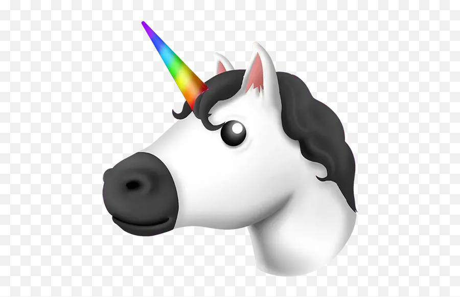 Black Emoji Stickers For Whatsapp - Unicorn,Unicorn Emoticon Fb