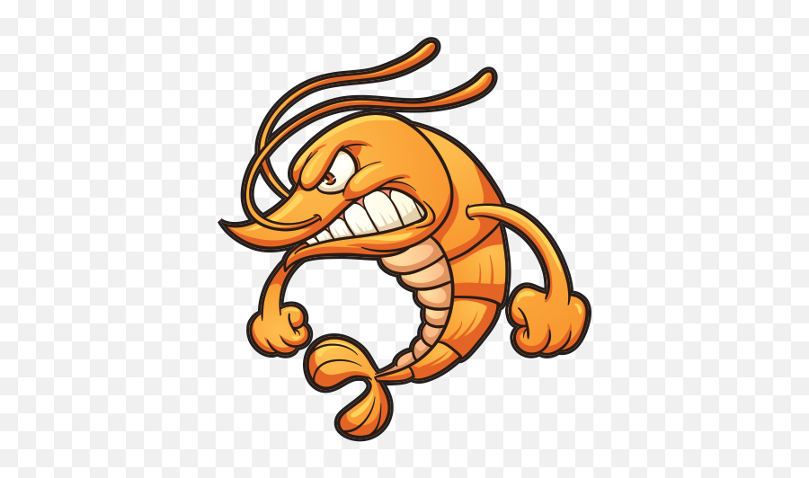 Transparent Shrimp Cartoon - Cartoon Shrimp Transparent Kartun Udang Png Emoji,Emoji Tiger And Shrimp