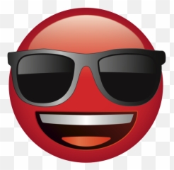 Emoji U2013 The Official Brand Grinning Face With Sunglasses - Red Emoji With Glasses,Muffin Emoji