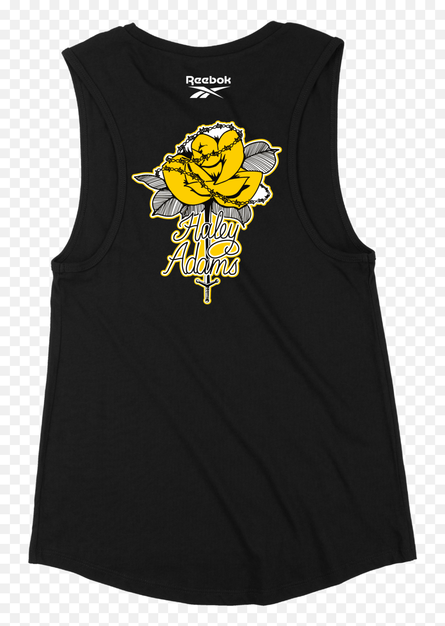 Haley Adams Muscle Tank Black Yellow U2014 Mayhem Nation Emoji,Jogging Emoticon Face