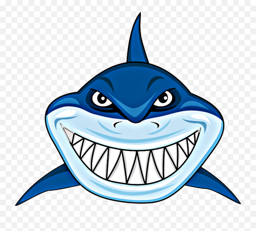 Shark Face Clipart - Cartoon Sharks Emoji,Shark Fin Emoji