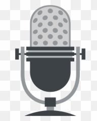 Open - Micro Emoji,Studio Microphone Emoji