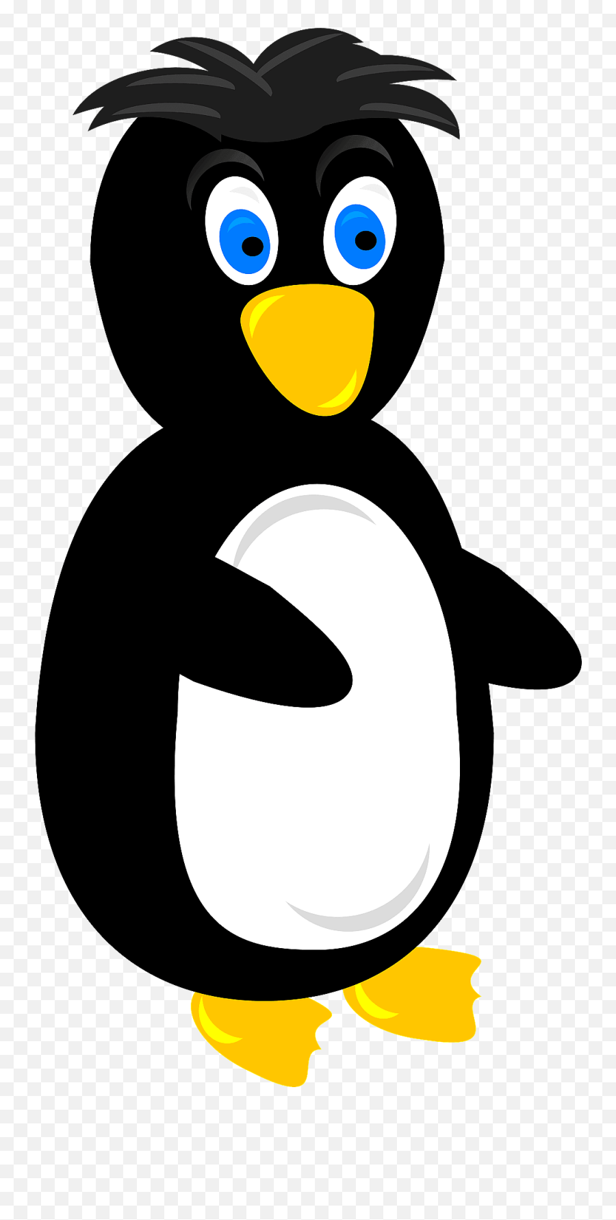 Penguin With Funky Hair Clipart Free Download Transparent - Draw Penguin On Codehs Emoji,Funky Emoji