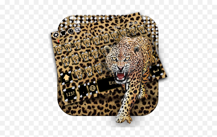 Sexy Leopard Print Cheetah Diamond Keyboard - Apps En Google Cheetah Print Background Emoji,Jaguar Emoji