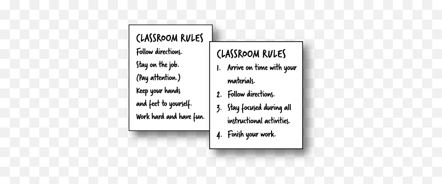 Classroom Rules Png Black And White U0026 Free Classroom Rules - Examples Of Classroom Rules Emoji,Emoji Classroom