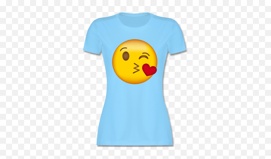 Tshirt Turnbeutel - Happy Emoji,Kussmund Emoticon