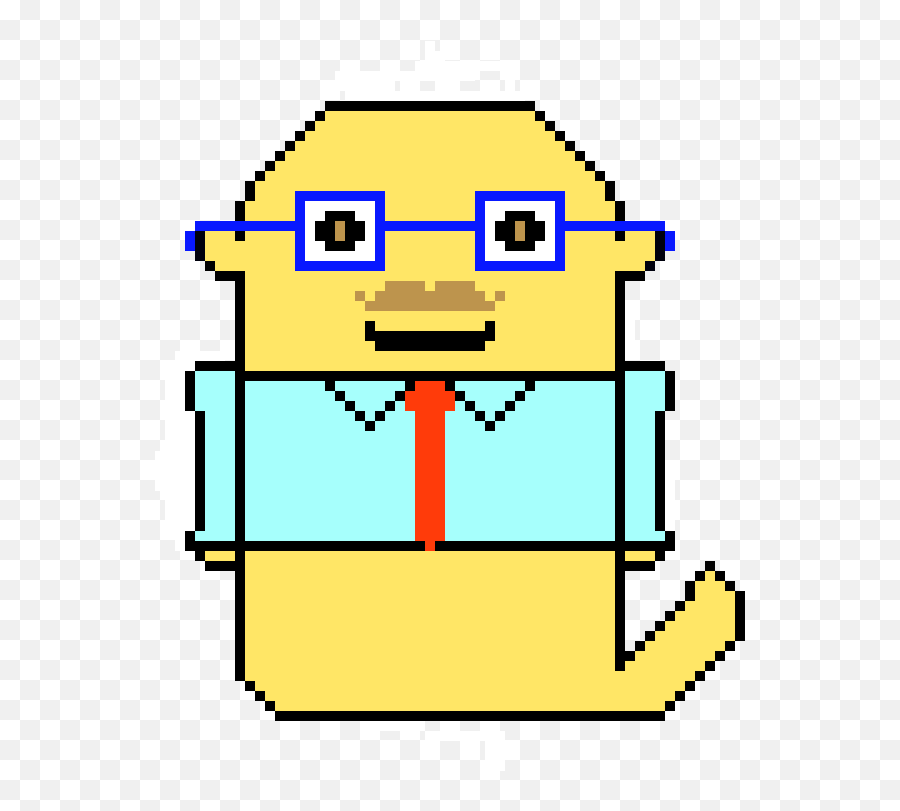 Professor Bidi Pixel Art Maker - Derp Smiley Face Emoji,Emoticon Professor