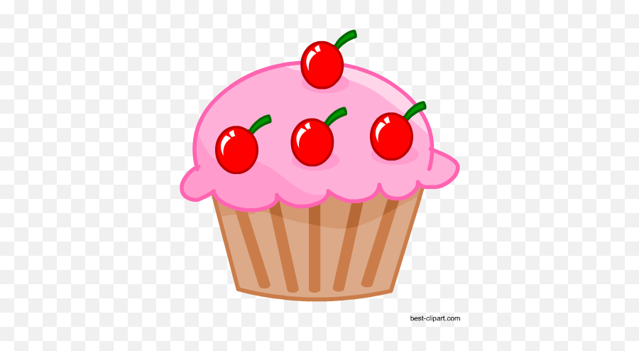 Free Cake And Cupcake Clip Art - Baking Cup Emoji,Cupcake Emoji Hearts