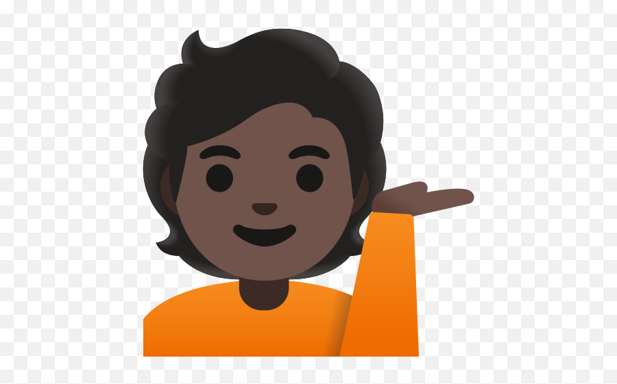 Dark Skin Tone Emoji - Girl Tipping Hand Brown Emoji,Sassy Emoji Girl Android