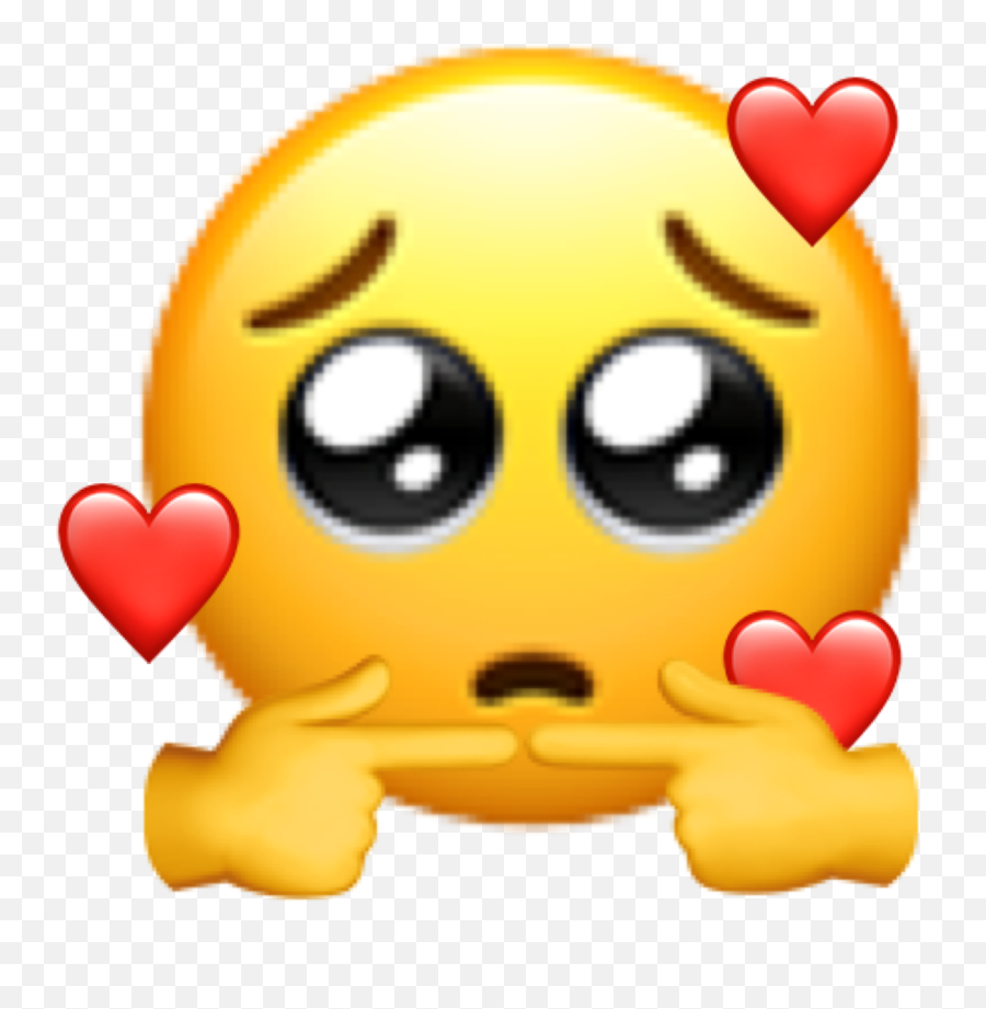 Shy Love Inlove Emoji Sticker - Emoji Picsart,In Love Emoji