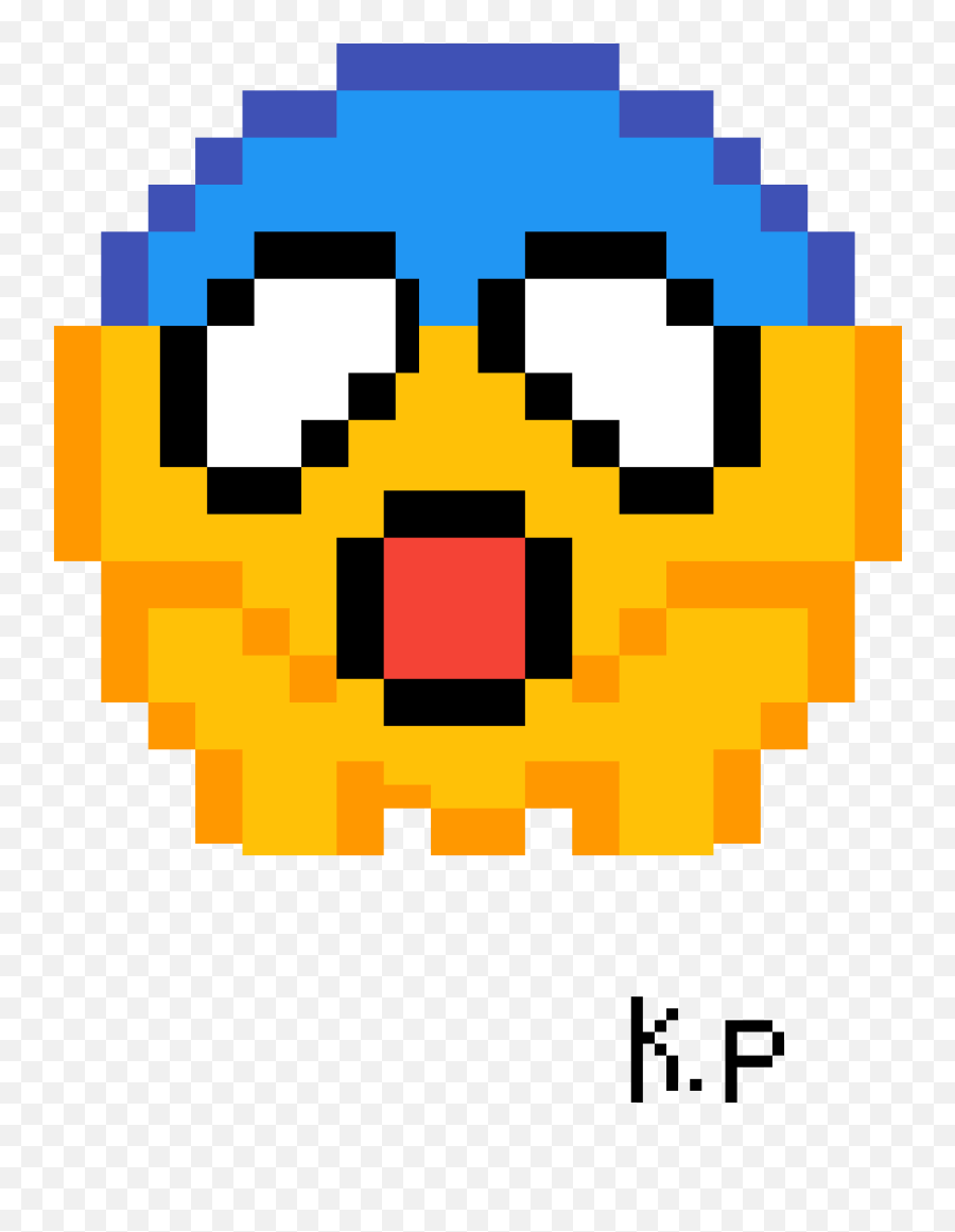 Pixilart - Emoji Pixel Art Minecraft,Scared Emoji