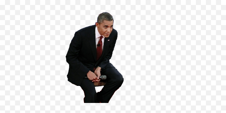 Obama Staring At Things Know Your Meme - Obama Sitting Transparent Emoji,Leeroy Jenkins Emoji