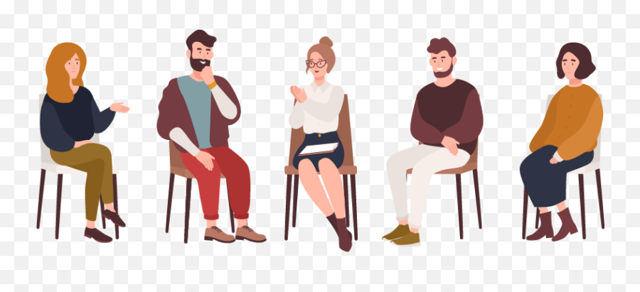 Support Groups - Group Sitting In Chairs Emoji,Emotions Anonymous Loners Program