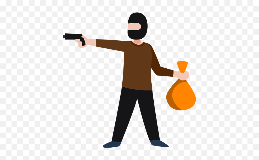 Bandit Character Robbing Bank - Transparent Png U0026 Svg Vector Dibujos De Personas Robando Emoji,Robbing A Bank Emoticons